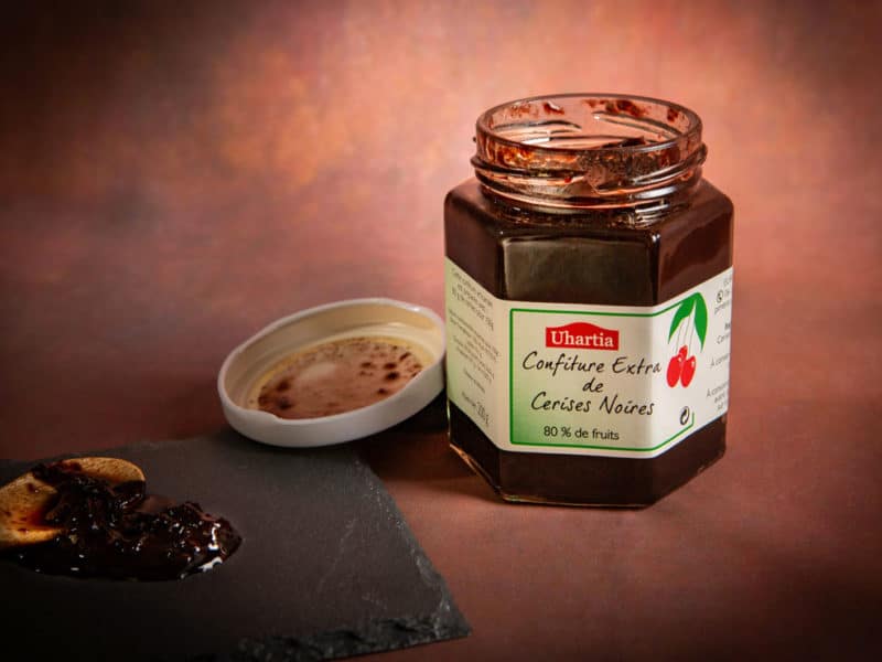 Confiture de cerises noires (200gr) Les fromages de la ferme Larramendy